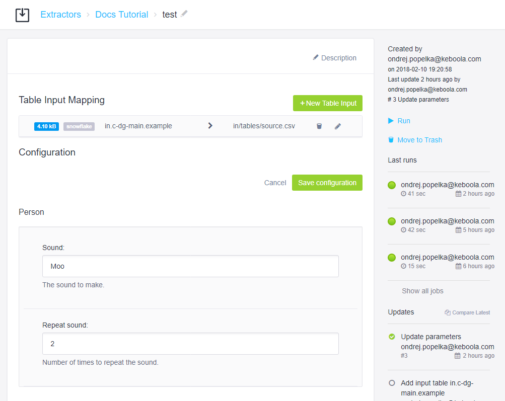 Screenshot -- Configuration Form